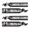 50 Pack Black Cheer Bracelets for Girls, Ponytail Holder for Cheerleader Gifts, Pom Pom Design (4 In)